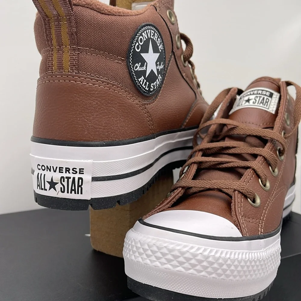 Converse Men’s CTAS MALDEN STREET BOOT MID BEAR NAP/TOADSTOOL TAN/WHITE A08561C - Picture 9 of 16